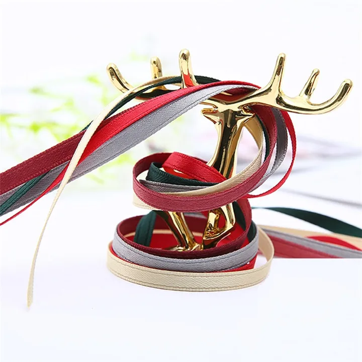 3  Polyester Cotton Ribbon Hair Accessories Gift Wrapping Double-Sided Ribbons For Diy Make Bows Flowers Tie Bouquet Satin Ribbon