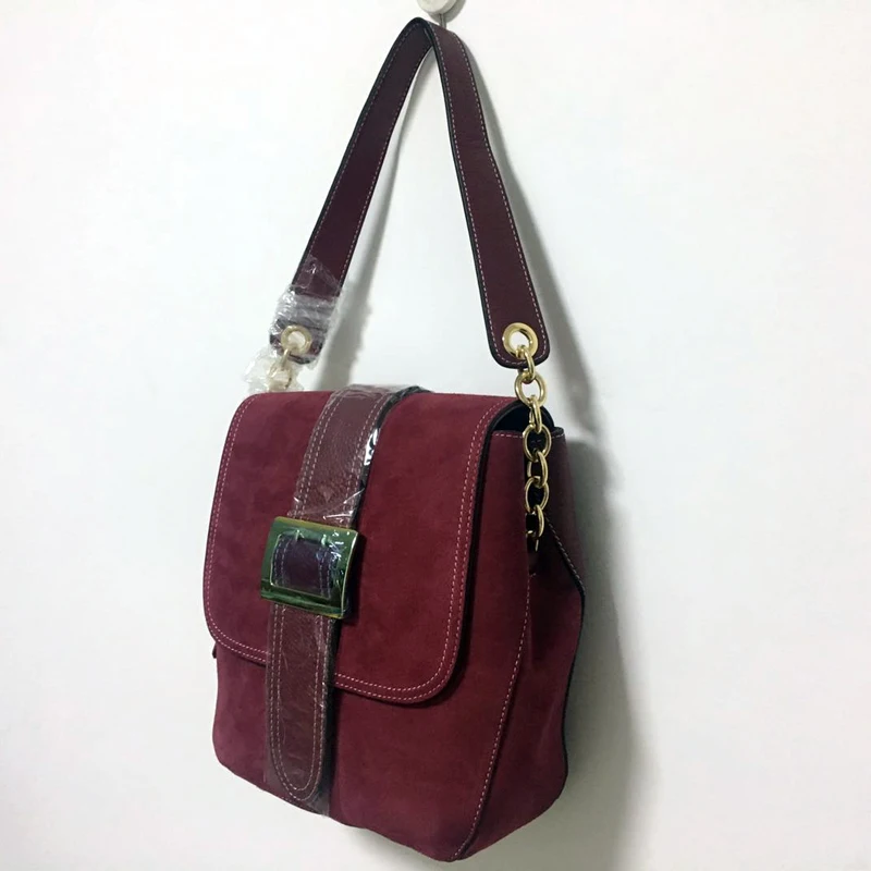 2017 Autumn Winter Brand Designer Saddle Bag for Women Shoulder Bag Genuine Leather Ladies Crossbody Bag Suede Cover Bag Small