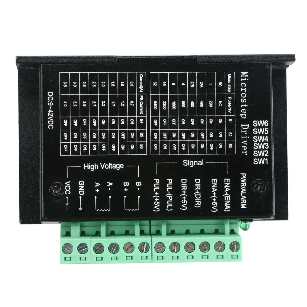 Топ один импульсный 4A TB6600 шаговый двигатель драйвер контроллер 9 ~ 42V микро шаг CNC