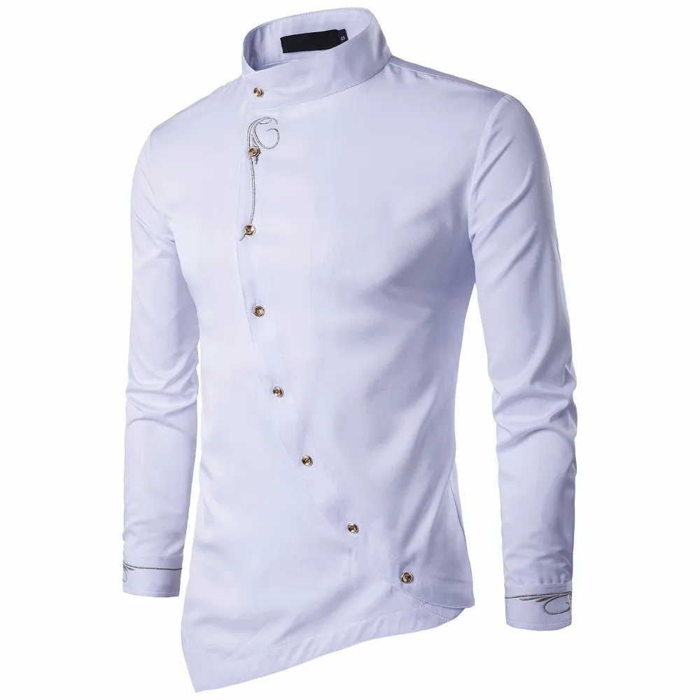 Новая брендовая мужская рубашка двубортное платье рубашка с длинным рукавом Slim Fit Camisa Masculina повседневные мужские Гавайские рубашки blusas