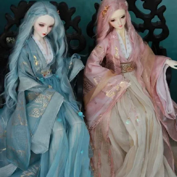 3 BJD кукла платье Китай древний костюм розовый цвет-sd16