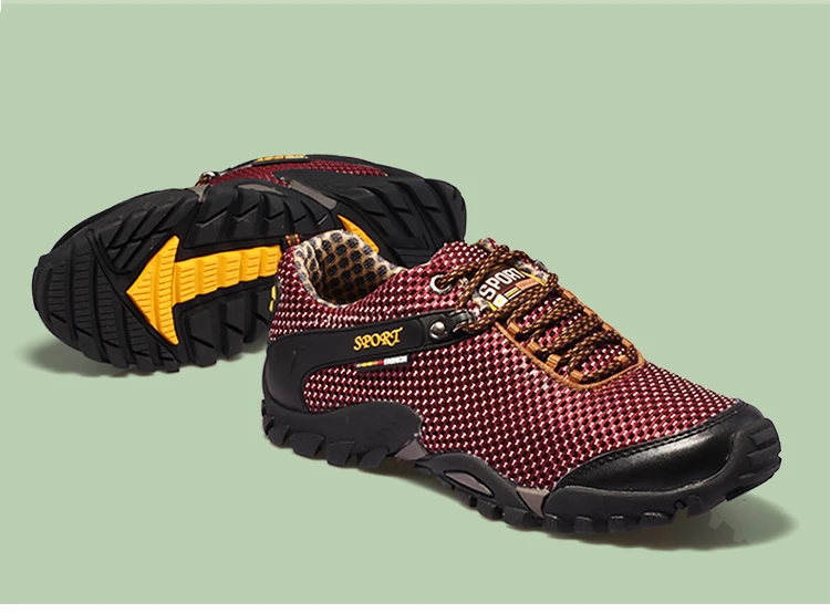 Мужские ботинки для пешего туризма, дышащие ботинки для горного туризма, противоскользящие, для скалолазания, треккинга, спортивные кроссовки, мужские износостойкие уличные ботинки