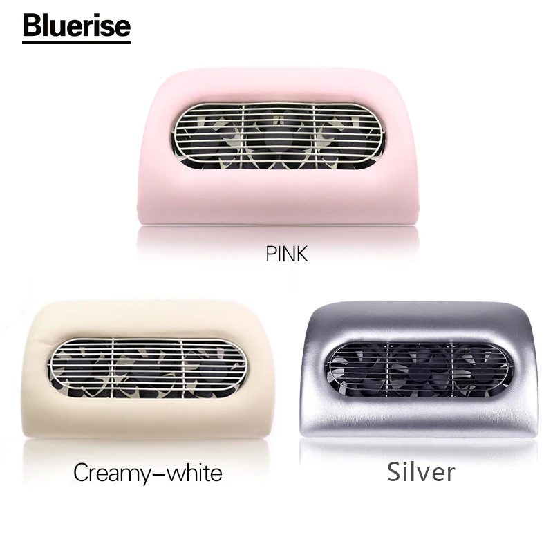 BLUERISE Nail Dust Collector Machine Vacuum Cleaner Suction Fingernail Dirt Nail Drill Ferramentas Equipment Nail Art