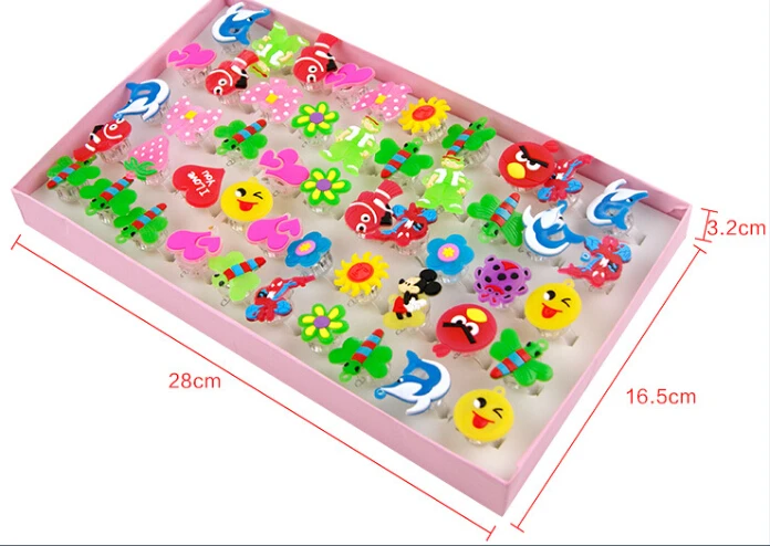 Best Birthday Gift 3600pcs/lot Glowing cartoon finger rings, LED flashing light toy for kids birthday party favors,animal and fr
