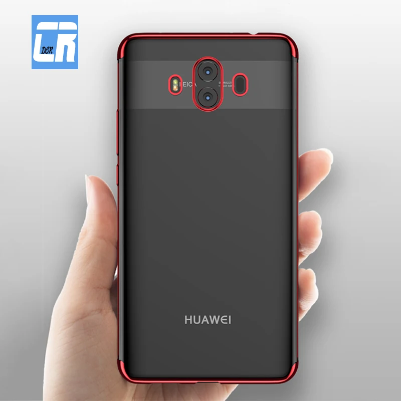 

Plated Soft TPU Case for Huawei Nova 3i Enjoy 8 Plus Mate 10 20X 20 Pro Fashion Transparent TPU Plated Mobile Phone Back Shell