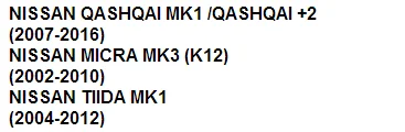 Замок двери багажника автомобиля OEM 90502-2DX0A для Nissan Micra Mk3 Qashqai