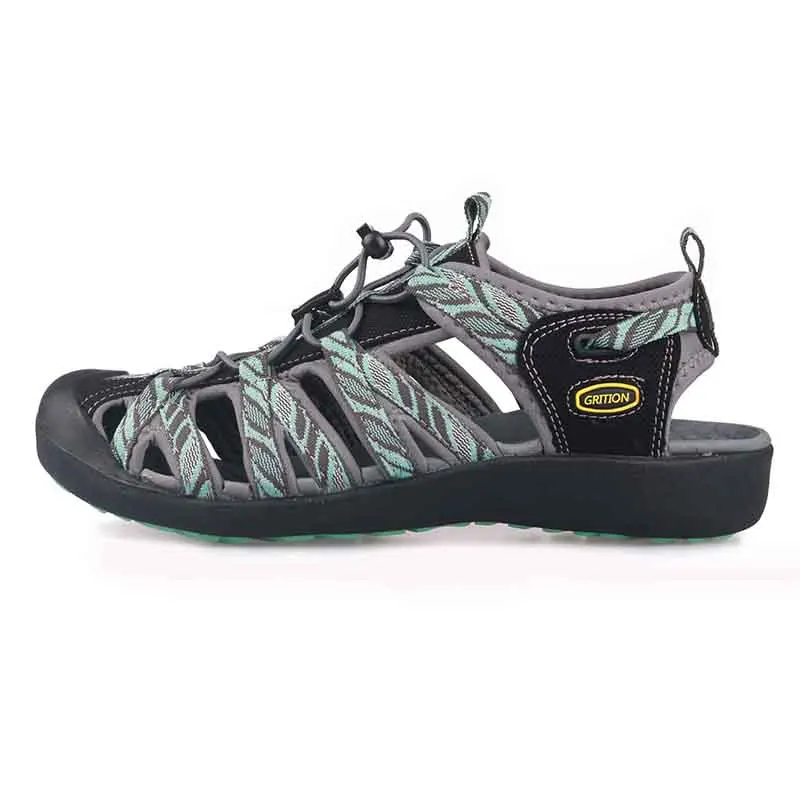GRITION/Коллекция года; женские пляжные сандалии; летняя Уличная Повседневная водонепроницаемая обувь на плоской подошве; Femme; удобная спортивная прогулочная дышащая обувь; Sandalias - Цвет: Gray Blue