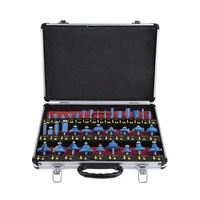 כרסום קאטר 35Pcs / סט 1 / ידית 4In ווד נתב Bit מיל חריטה Trim כרסום מעבדי עץ קאטר גוזם מתאם (1)