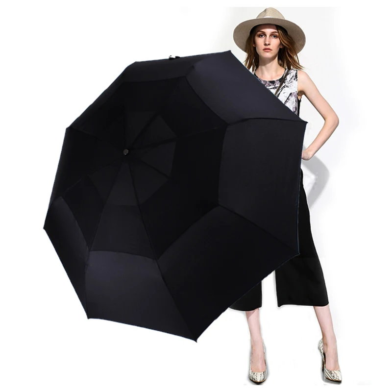 LIKE RAIN 140 см большой гольф двухслойный зонт для мужчин бизнес деревянная ручка Сильный ветрозащитный женский складной зонт UBY30