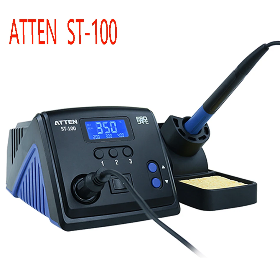 

ATTEN ST-100 100W Intelligent and Lead-free Electric Soldering Station LED Digital Display welding and rework soldering station