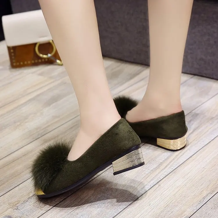 Wertzk/Новинка г.; Туфли Мао; женские весенние повседневные туфли с закрытым носком; тонкие туфли на толстом каблуке с острым носком; beanshoe; E398