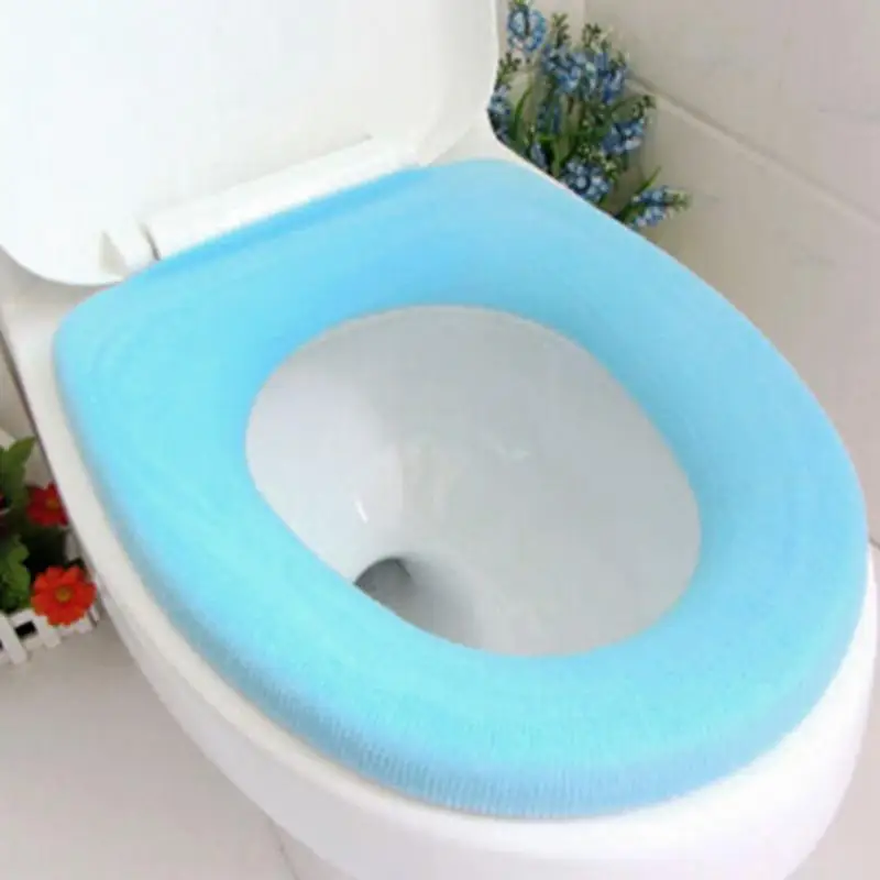 1 X Ванная комната Теплее стульчак Pad Коврики+ 1 X Мягкие Closestool моющиеся Крышка верхняя крышка