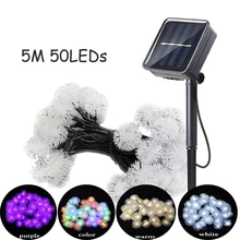 Xmas Solar Garden Lights Waterproof LED String Lightings 5M Garden Decor Waterproof Lamp for Christmas Halloween New Year's Day Xmas Solar Garden Lights Waterproof LED String Lightings 5M Garden Decor Waterproof Lamp for Christmas Halloween New Year's Day