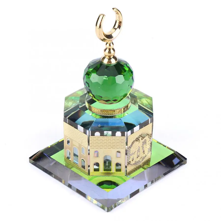Украшение для дома аксессуары мусульманская Хрустальная позолоченная Аль-Акса Миниатюрная модель исламского здания подарок для дома