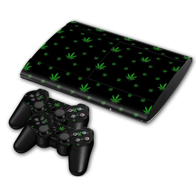 

Leaf design for Ps3 super slim 4000 Console and Controllers stickers for ps3 slim 4000 vinyl sticker--0205