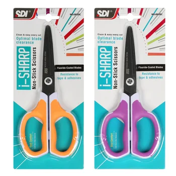 

Taiwan SDI No Stick the Glue Scissors Fluoride-Coated Blades Resistance to tape & adhesives 0925C 1PCS