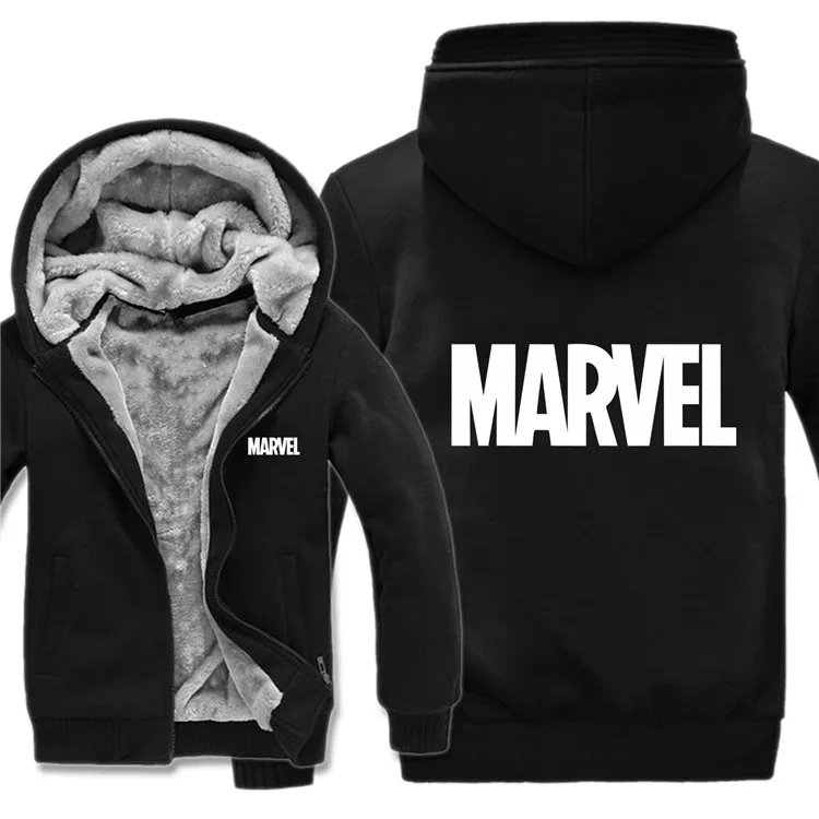 Мода Капитан Америка кофты с капюшоном "Marvel" куртка зимняя мужская Повседневная толстый флисовый пуловер Мужское пальто толстовки с Marvel
