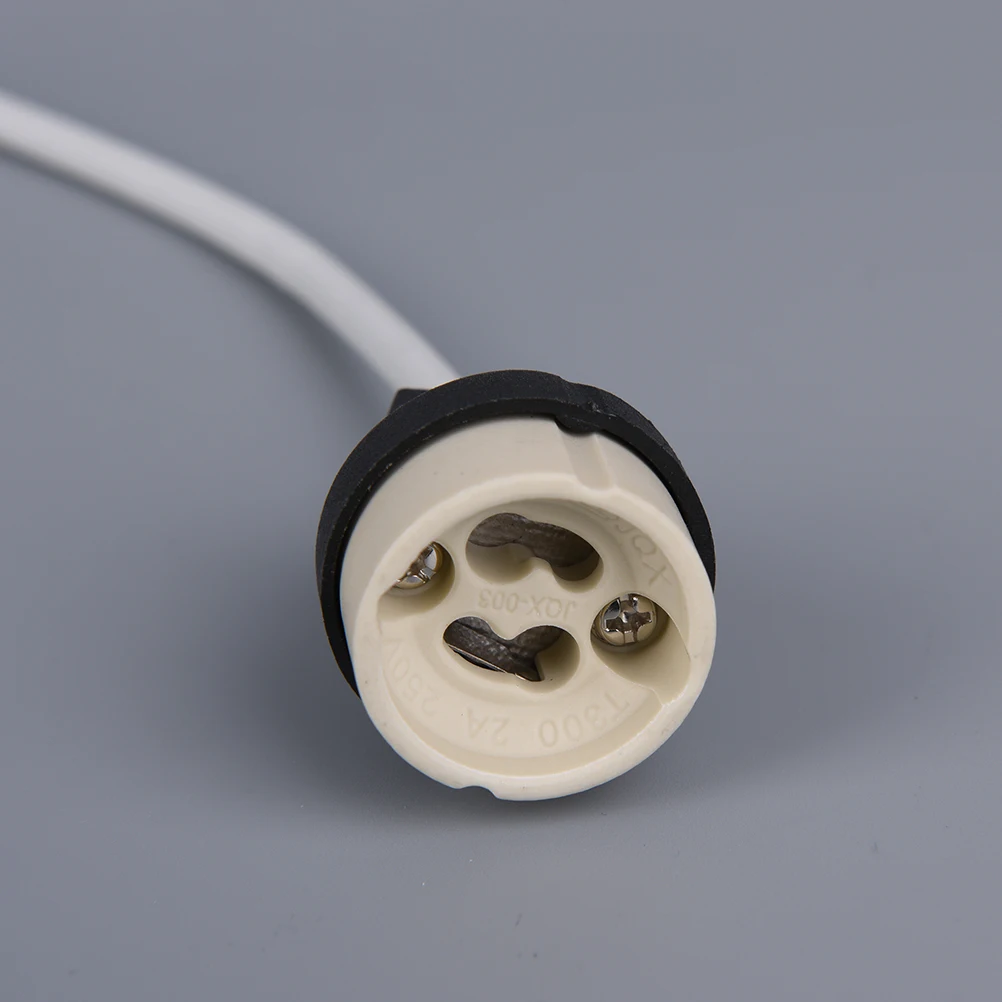 6p GU10 Socket Lamp Holder base Ceramic Wire Connector