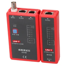 UNI T UT681C RJ45 RJ11 BNC кабель lan тестер авто сетевой кабель светодиодный тестер Ethernet/телефон инструмент для ремонта быстрый/медленный режим