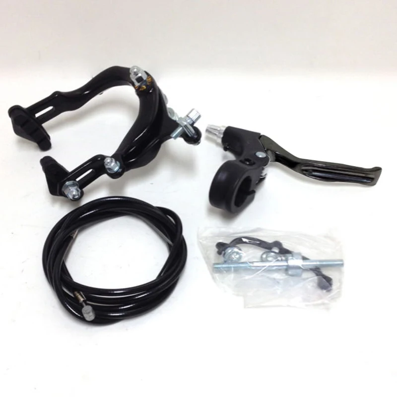 Side Pull Caliper Brake System Kit Fits Bicycle Front or Rear w/ Handle Cable Side Pull Caliper Brake System Kit Fits Bicycle Front or Rear w/ Handle Cable