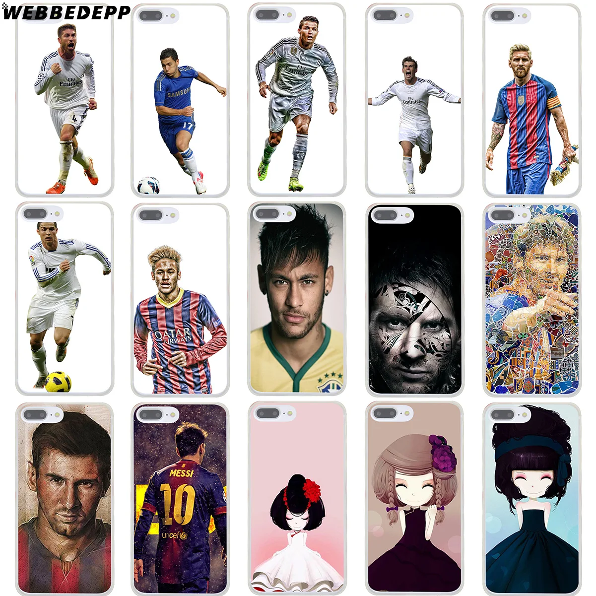 

messi Messi Hard Transparent Cover Case for iPhone 7 Plus 6 6s Plus 5 5S SE 5C 4 4S