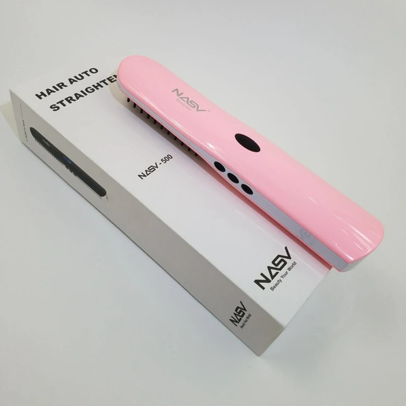 USB портативный расческа для прямых волос Быстрый Электрический светодиодный индикатор волос борода выпрямитель расчёски и гребни для кисточки