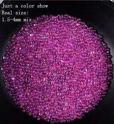 30g 1.5-4mm Mixed Bubble Beads Tiny Decorations for DIY Resin Craft White Transparent Symphony Multicolored Nail Art Accessories