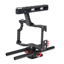 Película de Cine Que Hace el Kit Cámara de Vídeo Estabilizador DSLR Rig Varilla Mango agarre y Video Jaula para Sony A7 A7r A7s II A6300 A6000