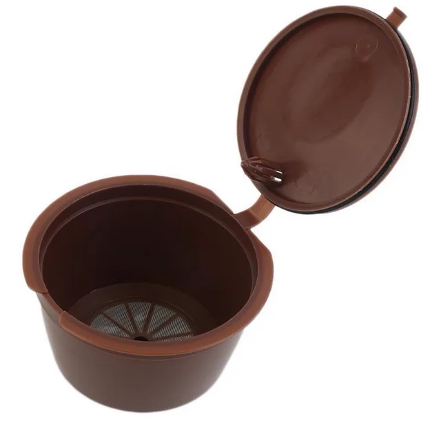 Cheap 1 PCS Coffee Capsule Filter Cup Refillable Reusable Coffee Dripper Tea Baskets Coffee Brewing Tools Supplies