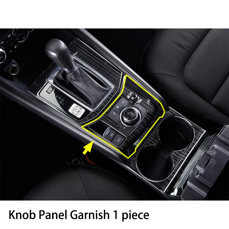 Для Mazda CX-5 CX5 KF- LHD автомобильная коробка переключения передач, Центральная панель управления, крышка, наклейки, отделка, полоски, украшение автомобиля-Стайлинг - Название цвета: Knob Panel