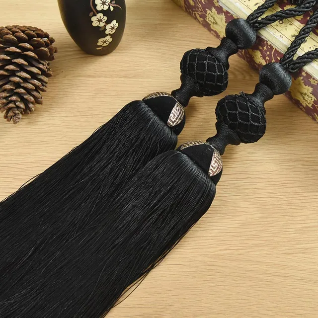 Buy Black Curtain Tie Backs & Tassels Contracted Bind