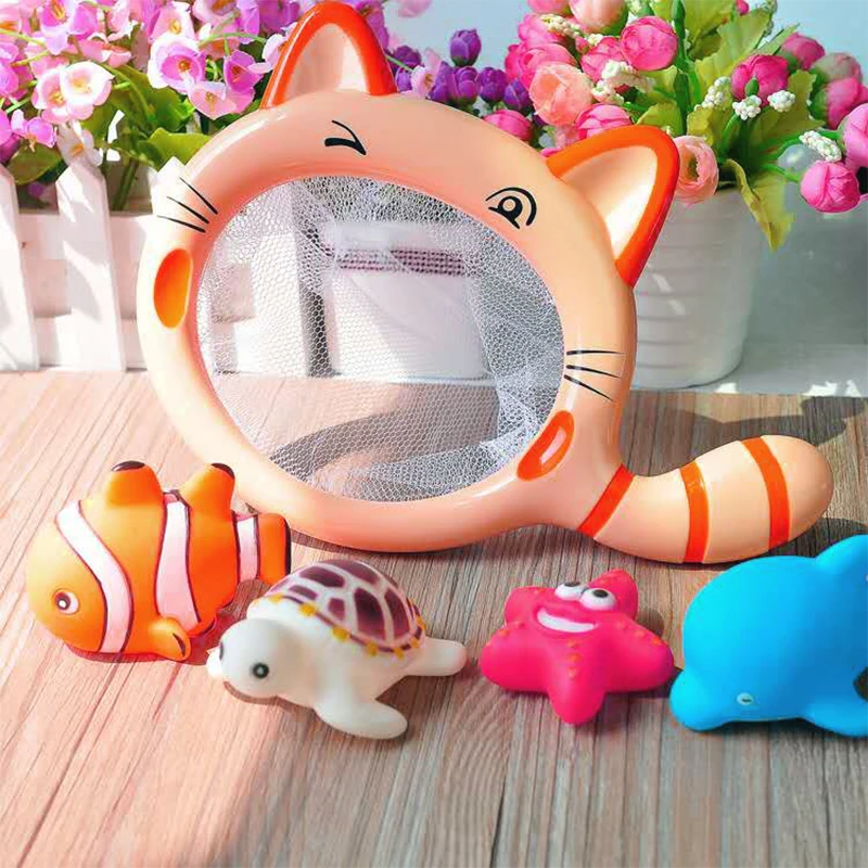 

Kids Colorful Soft Floating Rubber Bath Toys For Children In The Bathroom Animals Bath Figure Tool Squeeze Sound Funny Gift