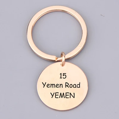 FLYANGEL 15 Yemen Road Yemen Chandler Bing с героями телесериала «друзья» Вдохновленный брелок лучшие друзья 90 друзей брелок подарки - Цвет: rose gold