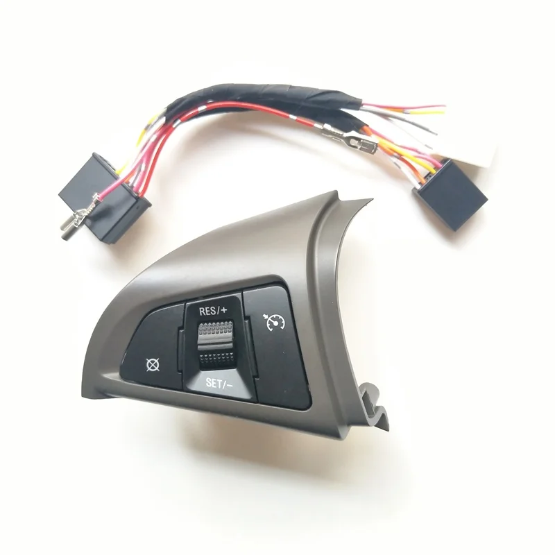 Серо-коричневый автоматический многофункциональный аудио руль, кнопка управления каналом для chevrolet Cruze 2009-, автомобильный Стайлинг - Цвет: Left button