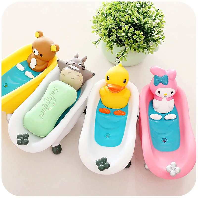 Милая мультяшная креативная Коробка для мыла totoro / doraemon/stich/duck/yellow man поднос