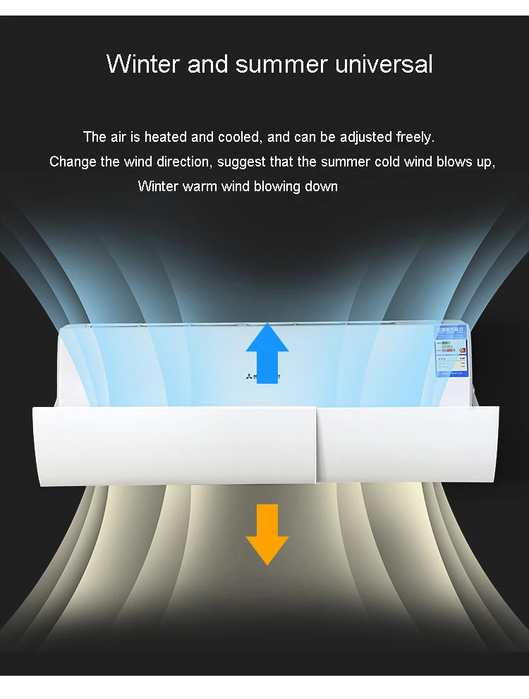 Регулируемая Крышка для кондиционера лобовое стекло кондиционер дефлектор перегородка щит ветровой направляющий месяц прямой анти-Ветер щит