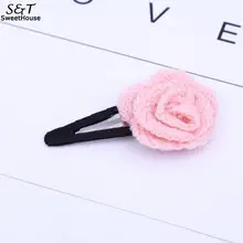 Заколки для девочек, милые вязаные цветочные волосы для женщин, заколки для волос, аксессуары для волос