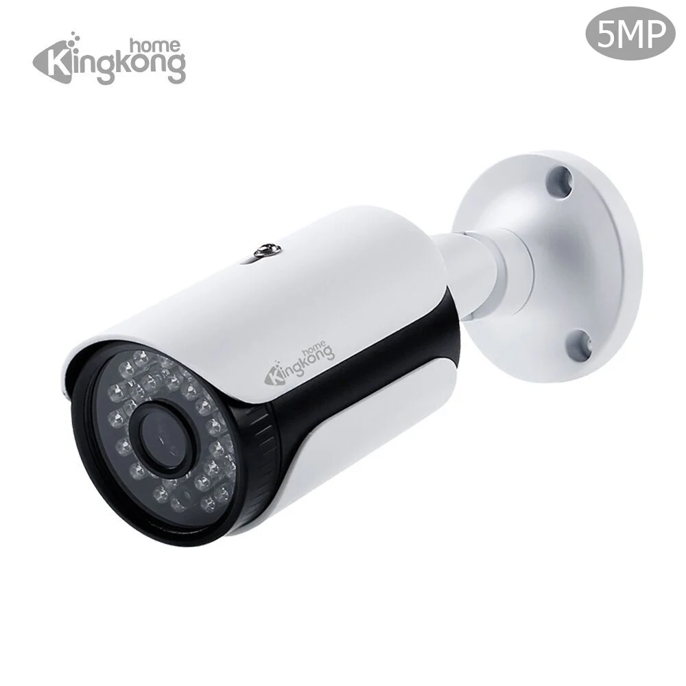 Kingkonghome H 265 5MP 4MP POE IP Camera CCTV font b Outdoor b font Surveillance Metal