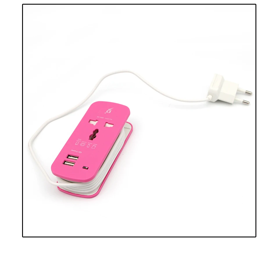 Colorful All in One Universal International Plug Adapter 2 USB Port World Travel Power Charger Adapter Extension Socket (16)