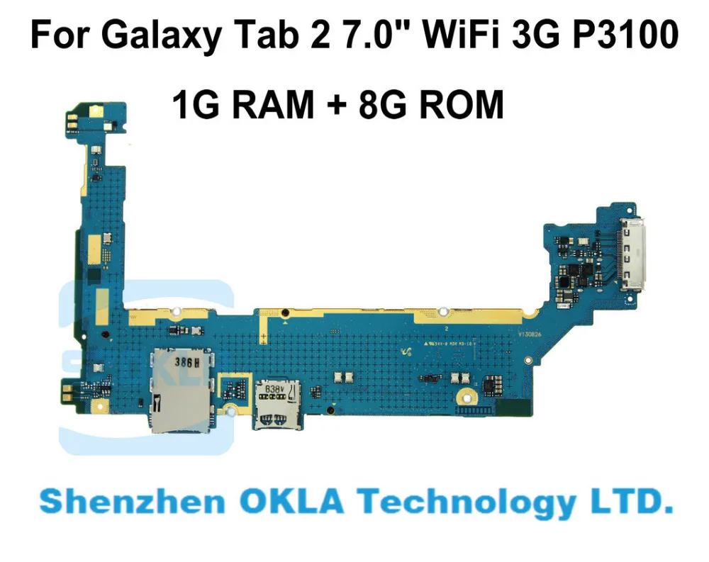 1 шт. используется хорошо для Tab 2 7,0 WiFi 3g P3110 P3100 1G ram 8G материнская плата замена материнской платы