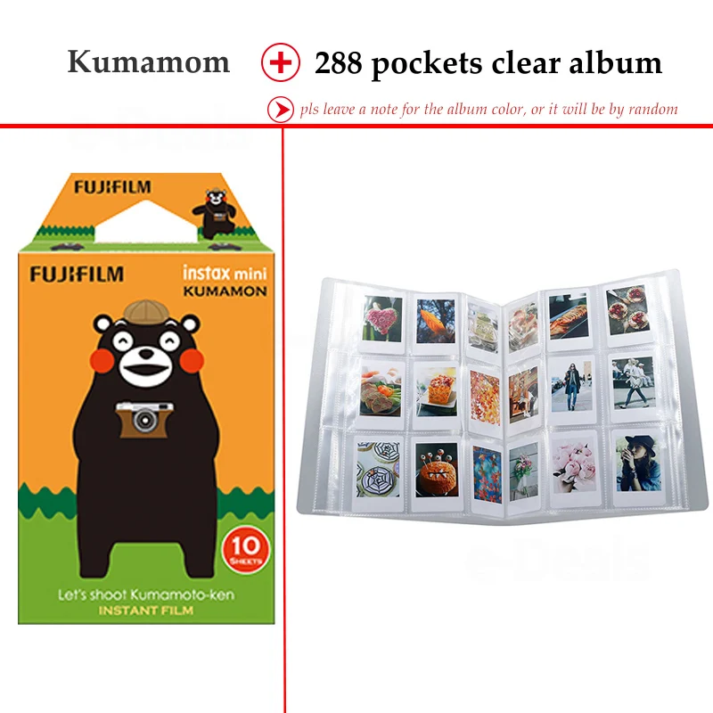 Fujifilm Instax Мини-фильм Кумамон 10 листов для Instax Mini 9 8 8+ 7 s 70 90 25 мгновенных Polariod Камера принтер для смартфонов SP-2 1