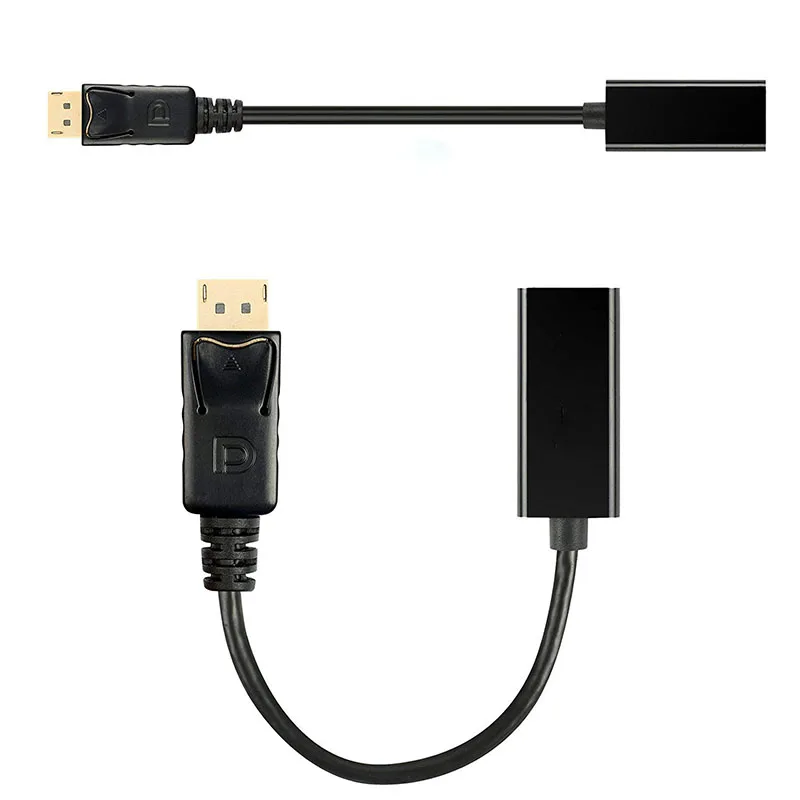 Дисплей Порт DP к HDMI адаптер 1080P Дисплей порт кабель конвертер для hp DELL ноутбук ПК проектор компьютер Ноутбук HD аудио