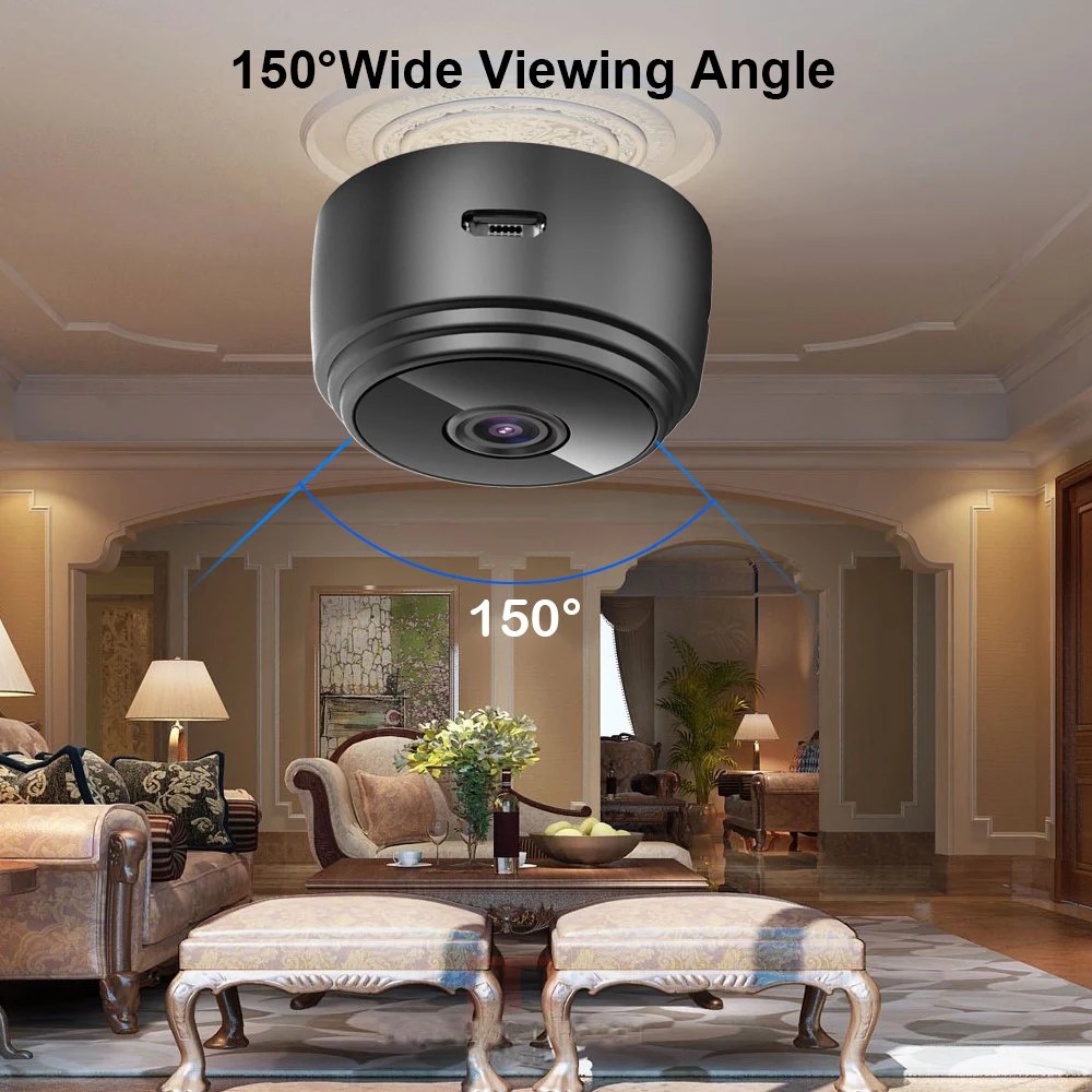 Новая беспроводная мини-камера 1080P wifi P2P поддержка движения Detectio Max 128G Micro TF карта хранения Камеры Скрытого Наблюдения