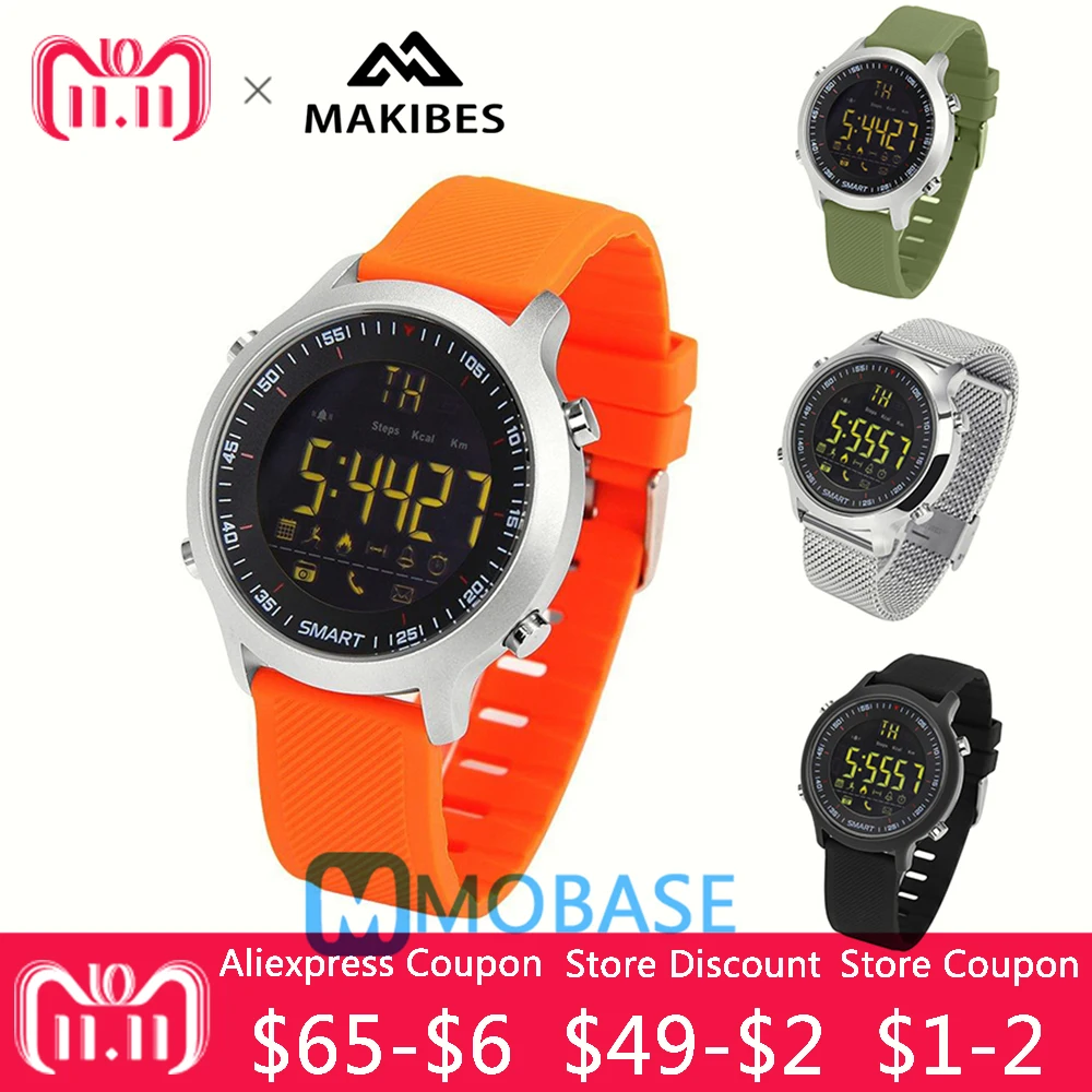 

Makibes EX18 Smart Watch Men Smartwatch Wearable Devices Smart Watches Electronics for iOS for Android 50m Waterproof