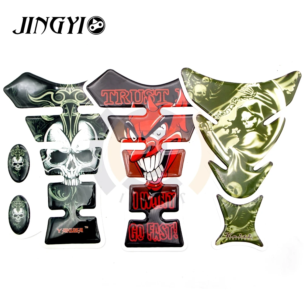 

Car Sticker Motorcycle Decal Fuel Tank Pad Protector Skull Racing For suzuki sv pegatinas casco moto bmw s1000rr fox racing