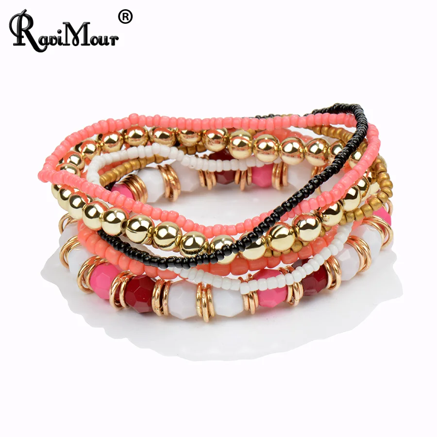 Женские браслеты с бусинами в богемном стиле эластичные 2017|bead bracelet|bracelet fashionfashion