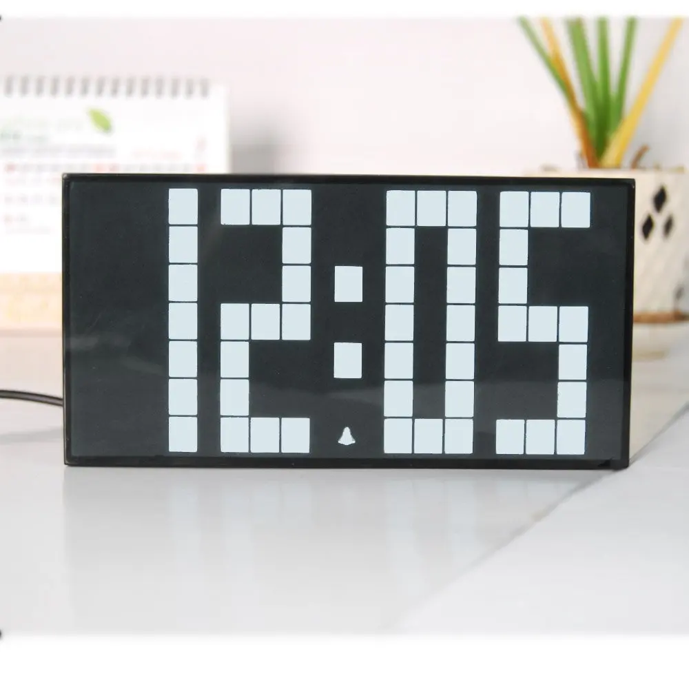 LED Будильник, despertador Температура Календари LED Дисплей, электронный настольный цифровой Настольный Настенные часы - Цвет: white
