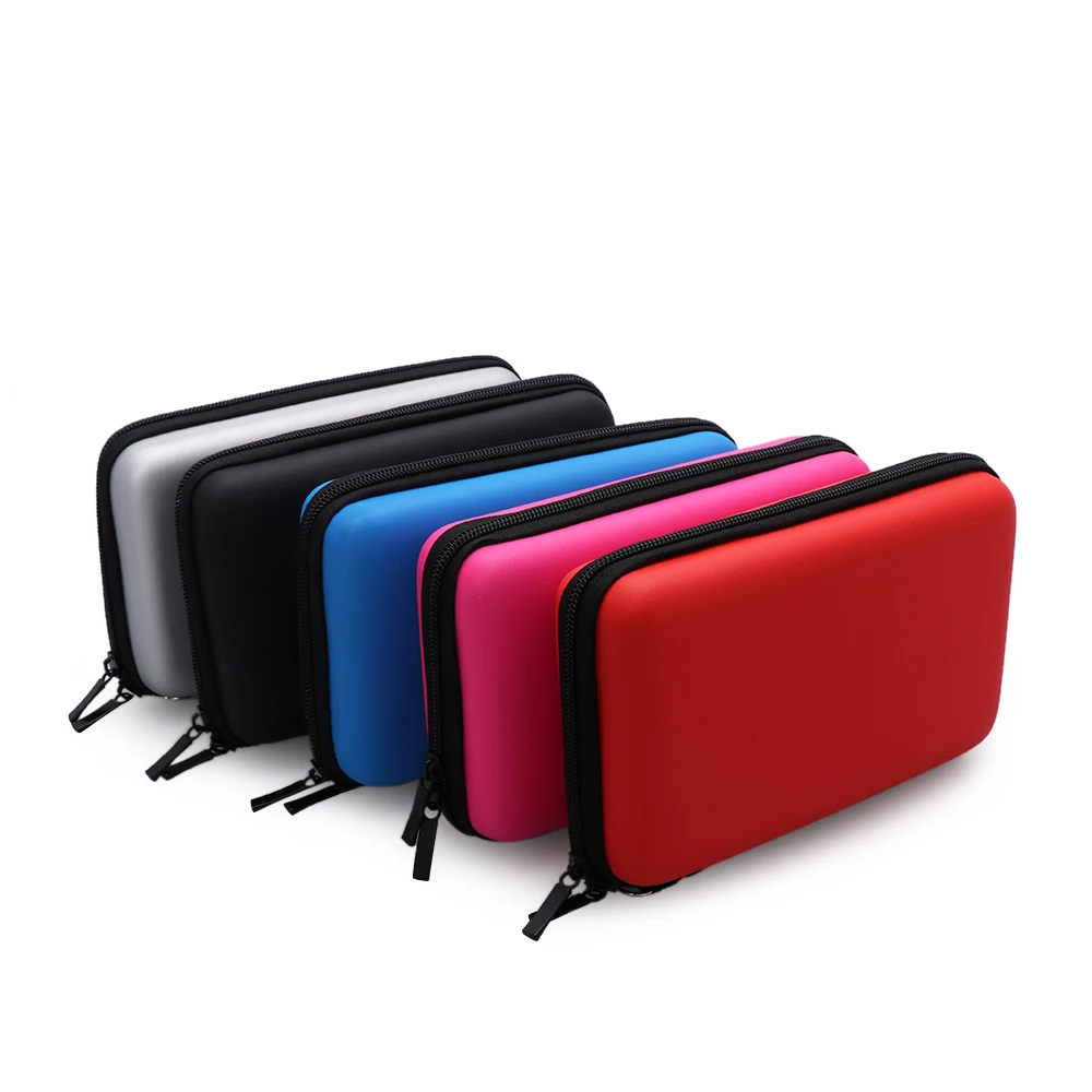 

EVA Game Card Storage Hard Shell Protective Bag Buffered Shockproof Box Double Zip Handle Carry Case for Nintendo NEW 2DS XL LL