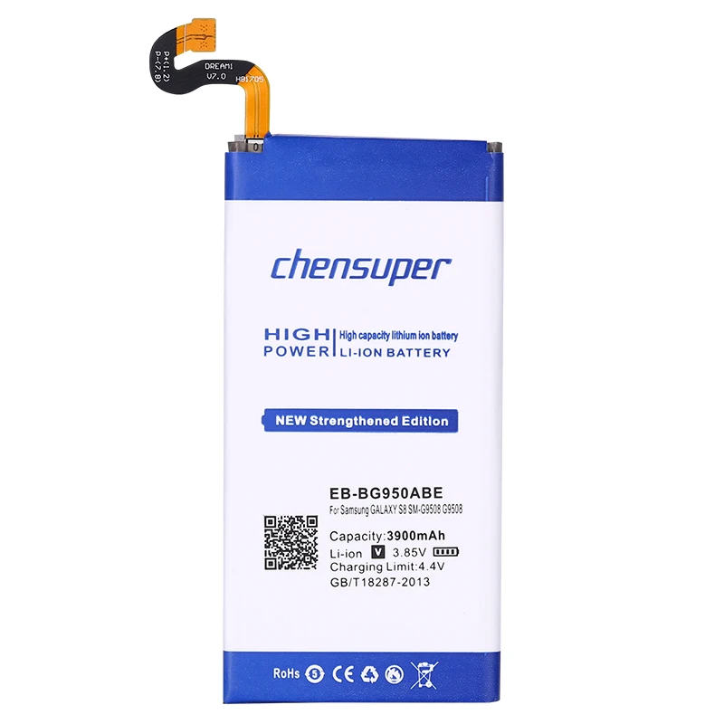 Chensuper 3900 мА/ч, EB-BG950ABE Батарея для Samsung Galaxy S8 SM-G9508 G9508 G9500 G950U SM-G G9500