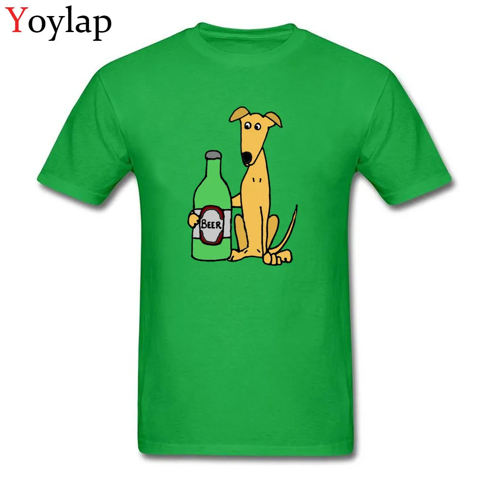 Greyhound Dog with Large Beer_green
